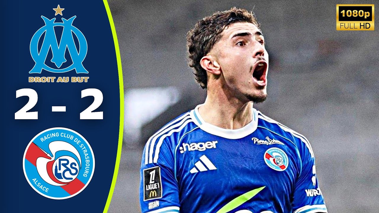 Marseille vs Strasbourg 2-2 R&eacute;sum&eacute; | Mason Greenwood Goal | Ligue 1 Highlights | Joaqu&iacute;n Panichelli