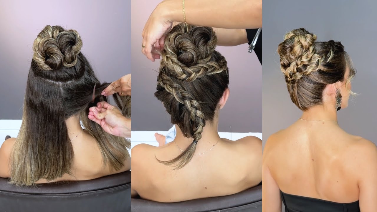 Coque com Tran&ccedil;a em 5 Minutos! | Passo a passo hairstyle🎯