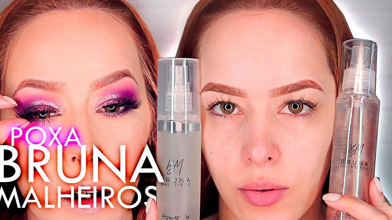 FIZ uma MAKE TESTANDO os PRODUTOS da BRUNA MALHEIROS