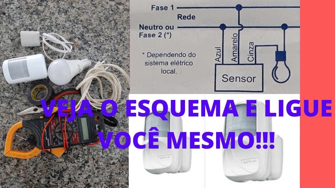 # LIGAÇÃO DE SENSOR DE PRESENÇA