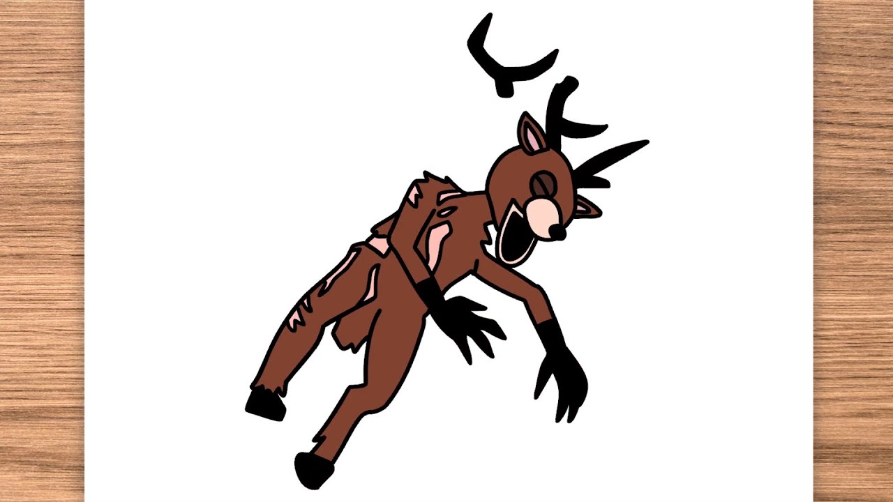 Como dibujar al CIERVO herido de 99 Noches en el Bosque Roblox