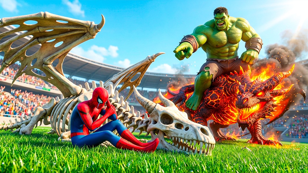 🕷️🐉 SPIDERMAN Wins The Magic Legendary DRAGON Racing Championship | Epic Racing Challenge