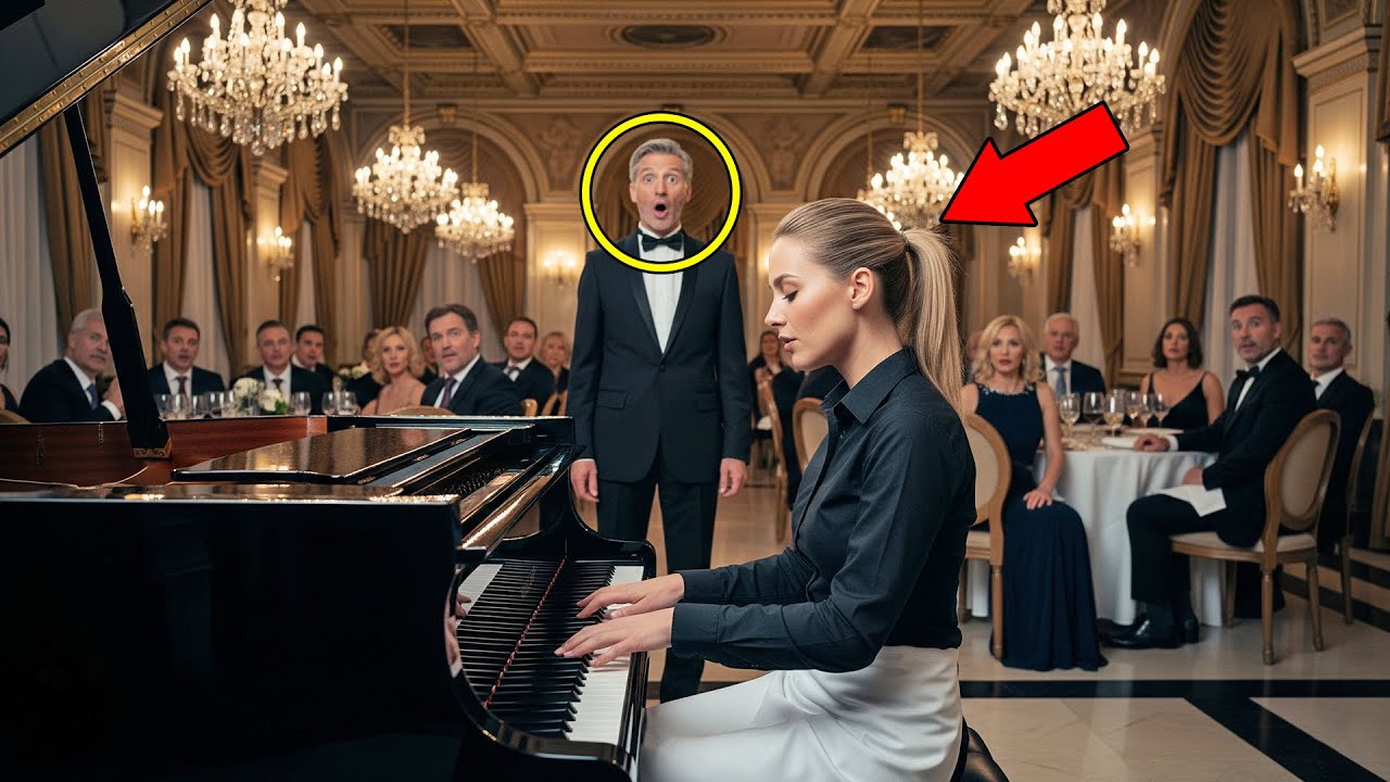 Millionaire Forces Waitress to Play Piano at Party to Embarrass Her—Her Talent Shocks Everyone