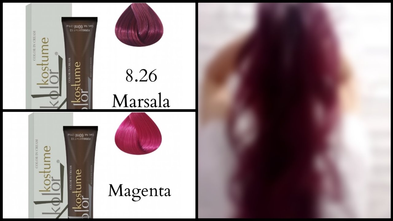 Pintando o cabelo com Kostume kolor Marsala 8.26 + Magenta