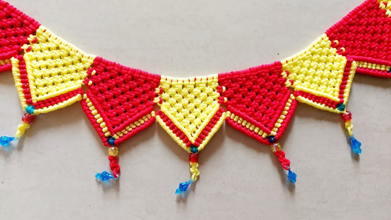 Macrame toran new design | Macrame toran | DIY Macrame turorial | Diwali Decor | मैक्रम तोरण |  तोरण
