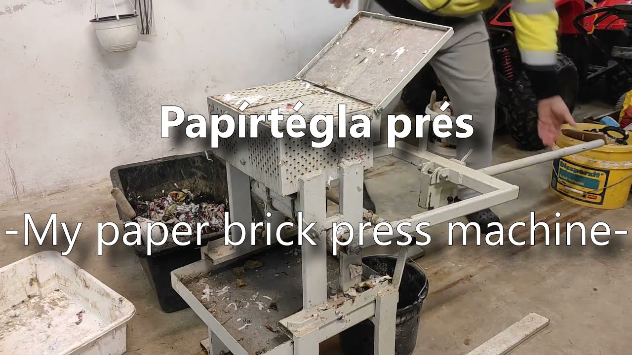 Papírtégla, papírbrikett készítő gép / My paper brick machine