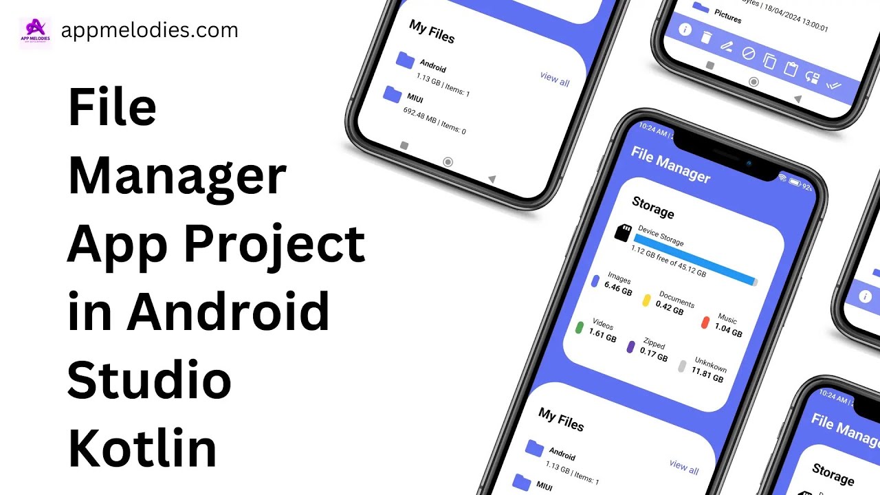 File Manager App in Android Studio Kotlin || Free Source Code || Easy Implementation @AppMelodies