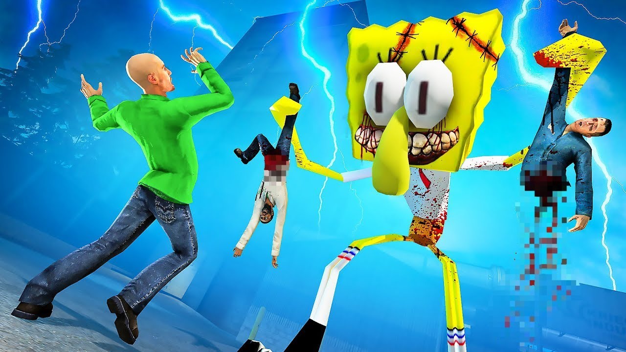 ZLI SPUŽVA BOB NAS PROGANJA! MORAMO POBJEĆI I SAKRITI SE OD NJEGA