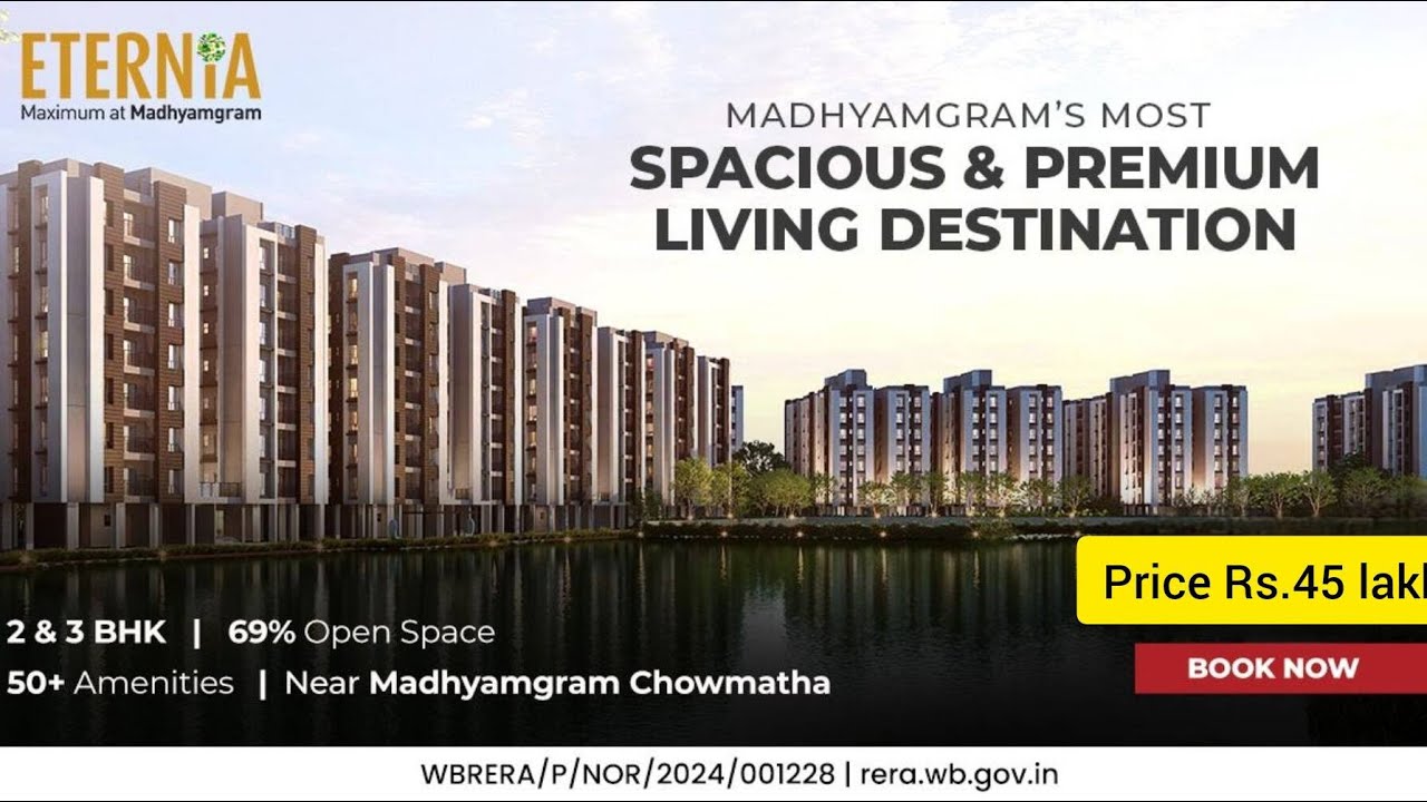 Visit site Eternia by Srijan Realty-Largest Project | Madhyamgram -2/3 BHK flat walkthrough