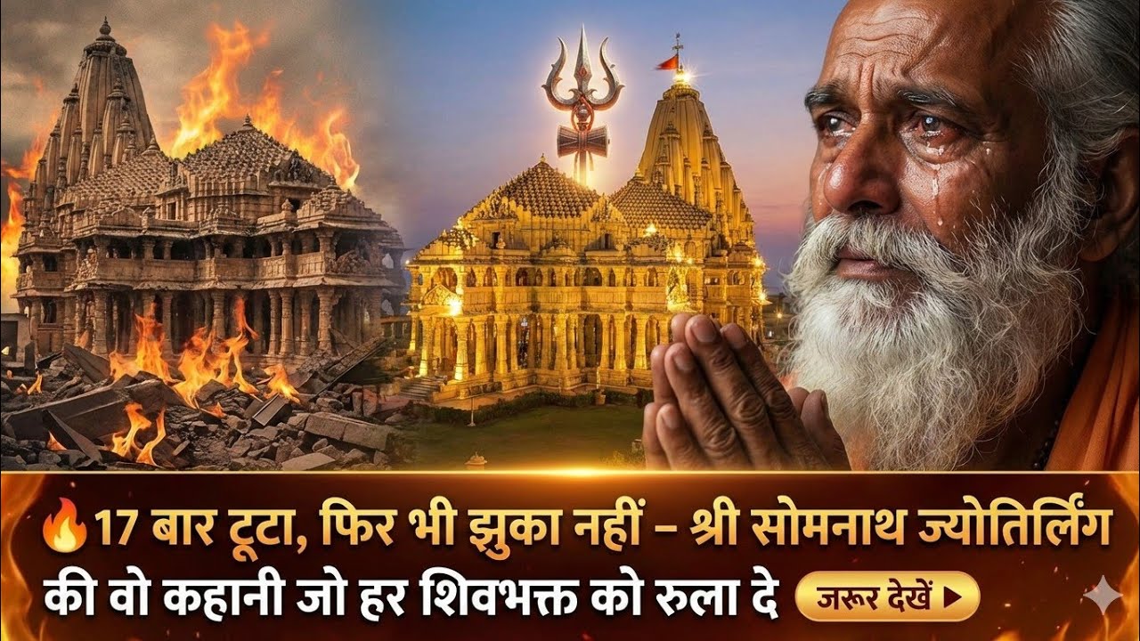 🔥 “17 बार टूटा, फिर भी झुका नहीं – श्री सोमनाथ ज्योतिर्लिंग की वो कहानी जो हर शिवभक्त को रुला दे” 🔱