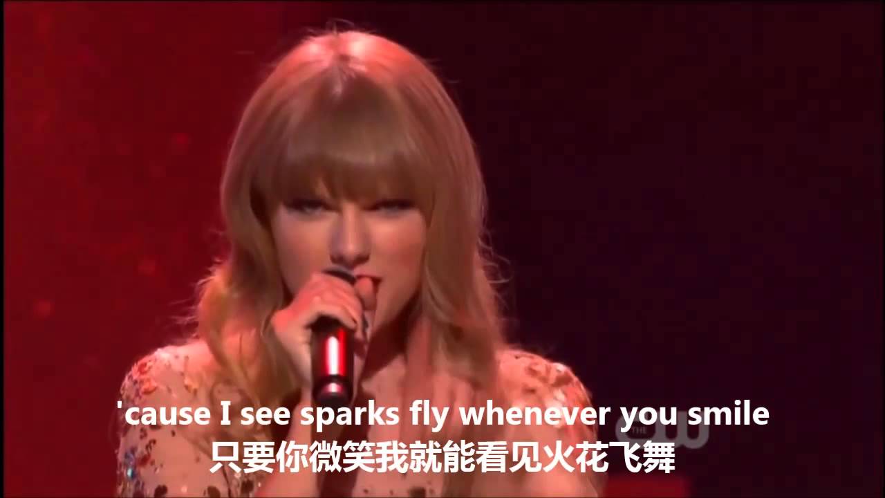Taylor Swift - Sparks Fly （live）中英字幕