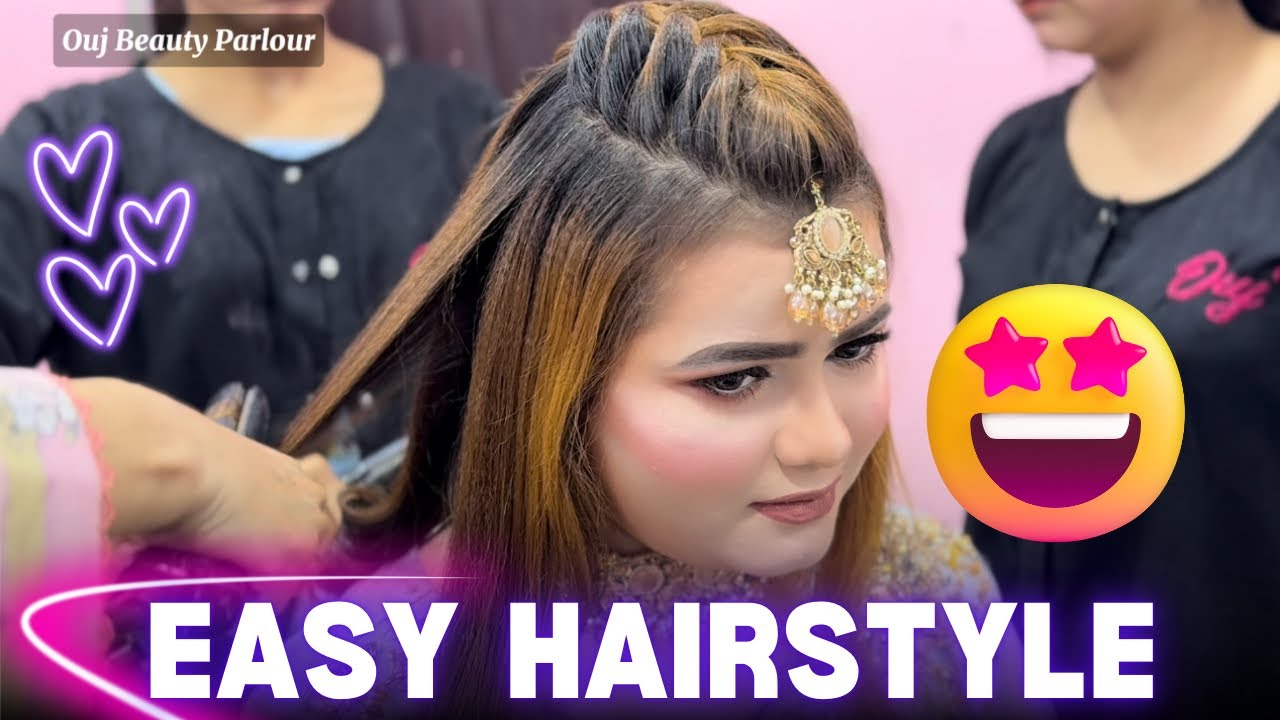 Easy Reception Hairstyle Tutorial | Step-by-Step Guide for Elegant Looks by OUJ BEAUTY PARLOUR