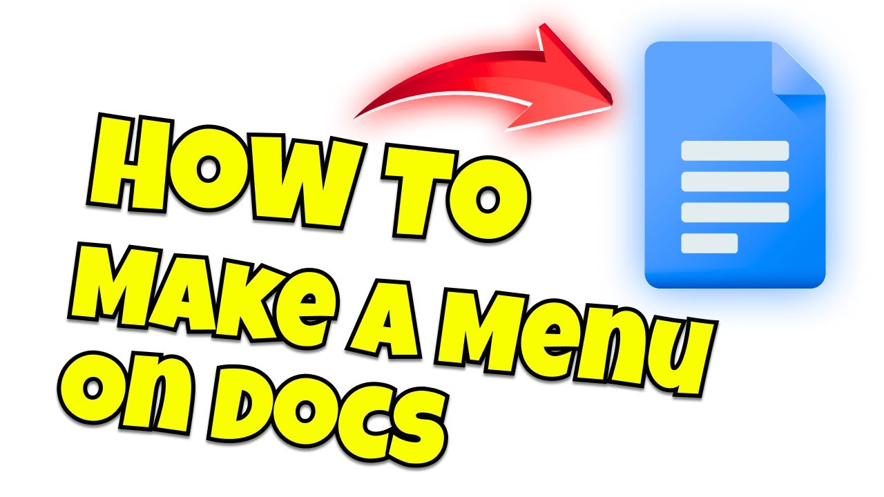How to Make a Menu on Google Docs -STEP BY STEP