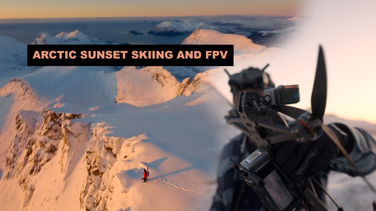 Surprised by some Skiers while FPV at Sunset- Helion 10