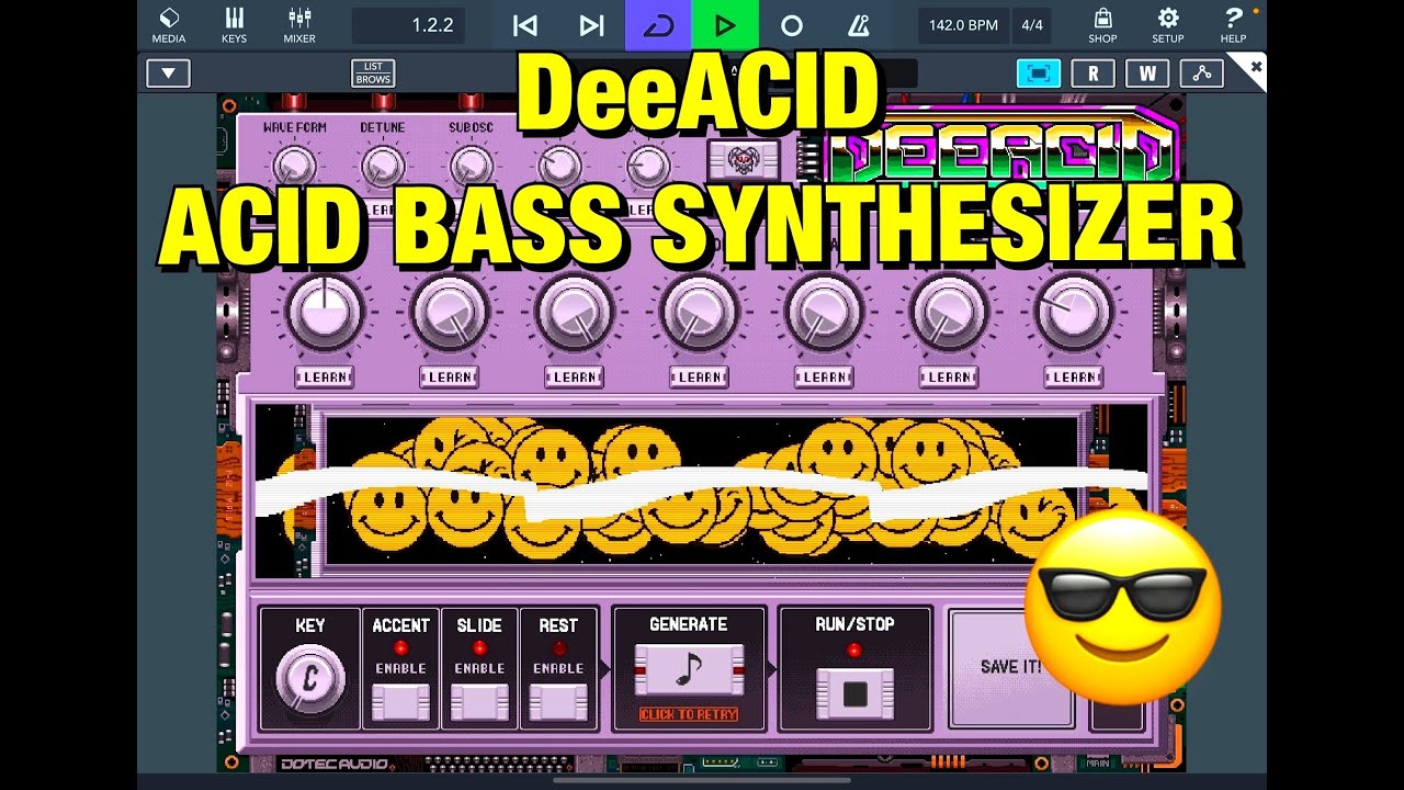 DOTEC-AUDIO DeeACID🙂 - AUv3 Acid Bass Synth - Better Than Expected - Walkthrough & Demo for iOS