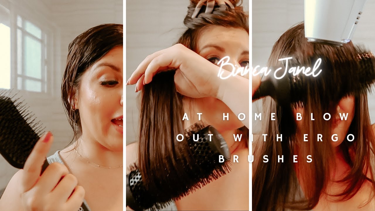 How to do an At Home Blowout with Ergo Styling Brushes | Voluminous Hair | Bianca Janel