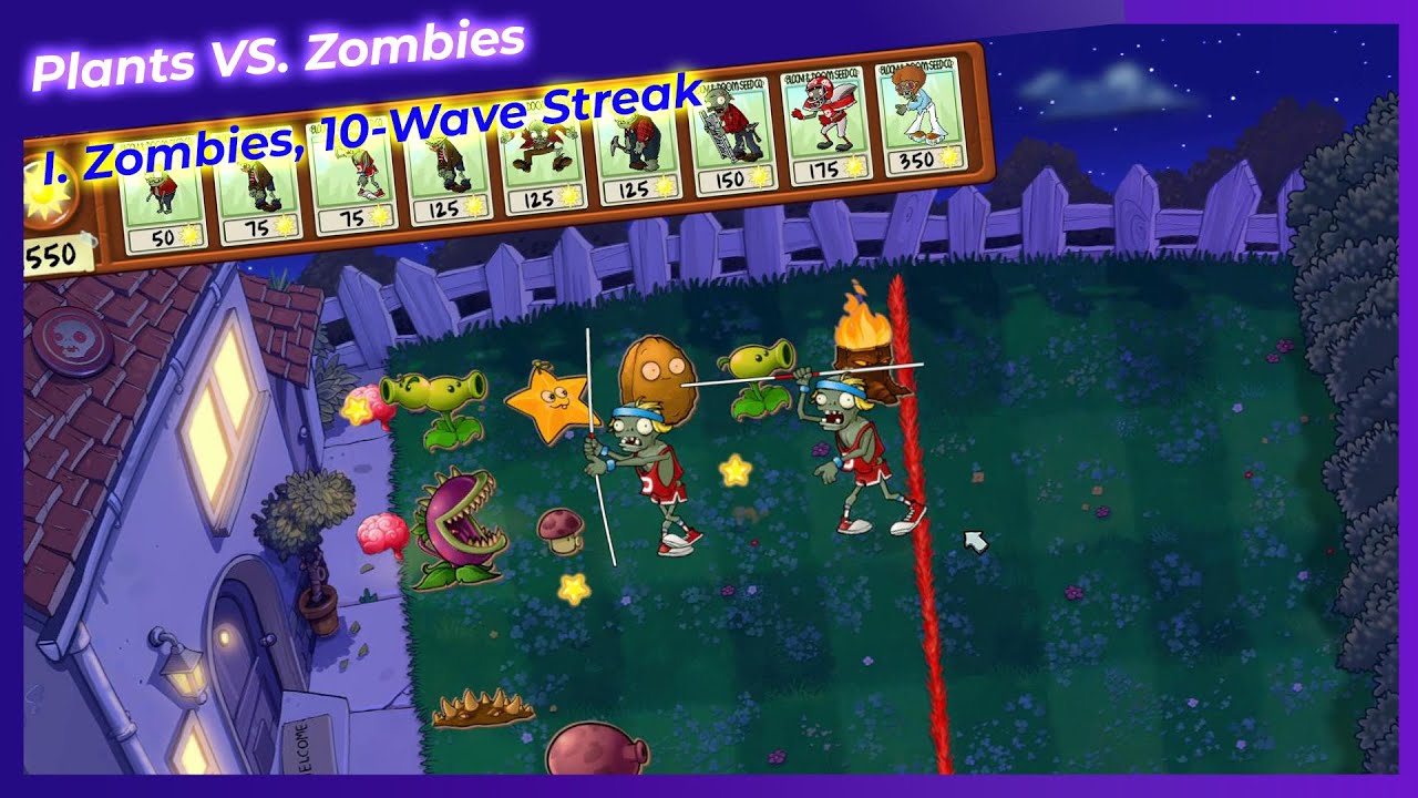 Plants VS. Zombies: Replanted - I.  Zombie Endless, 10 Wave Streak