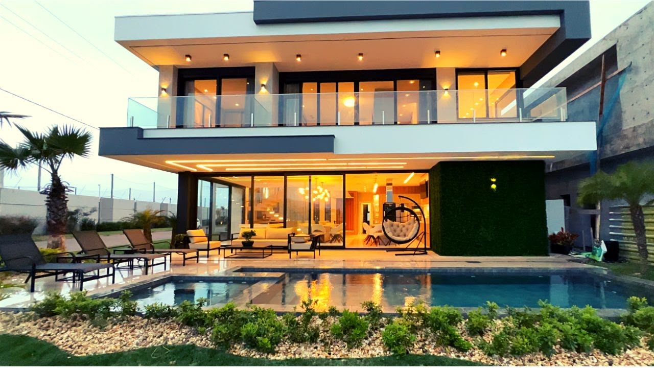 Mansão Extraordinária Finamente Mobiliada e Decorada Com Automação Arquitetura Contemporânea