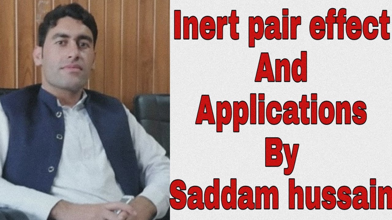#Inert pair effect #and application#urdu/hindi