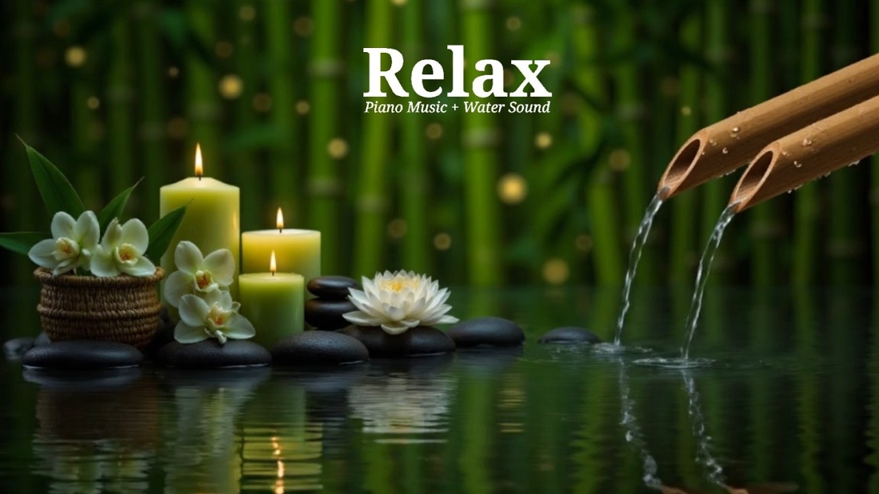 Relaxing Music + Soothing Water Sounds 🌿 Deep Sleeping and Meditation Music Relax Mind Body, Spa