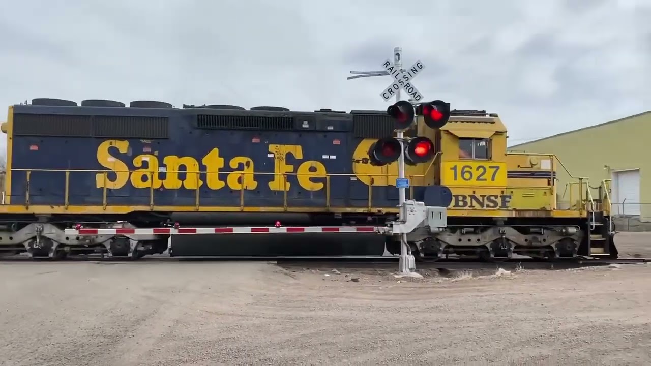 BNSF SD40-2’s lead a local in Great falls Mt on May 5th 2022