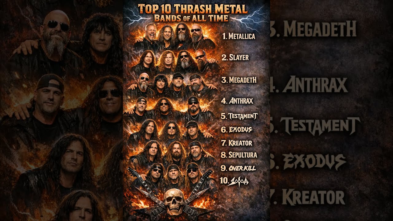 Top Ten Thrash Metal Bands of all time