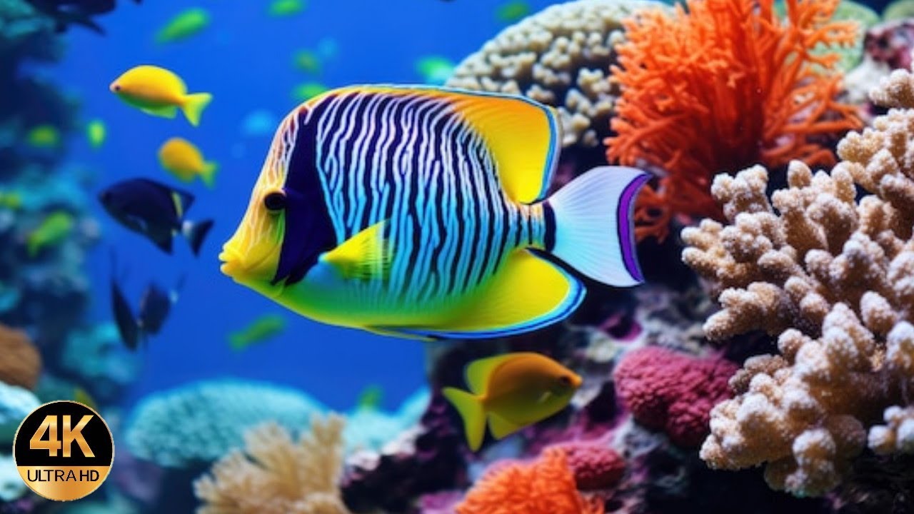 Relaxing Ocean Piano Music for Deep Sleep and Meditation with Underwater Nature Visuals 🐠