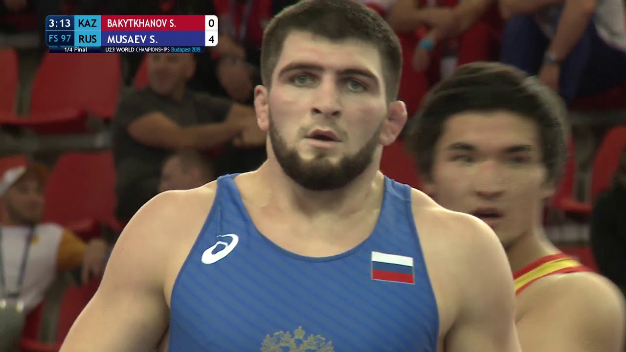1/4 FS - 97 kg: S. BAKYTKHANOV (KAZ) v. S. MUSAEV (RUS)