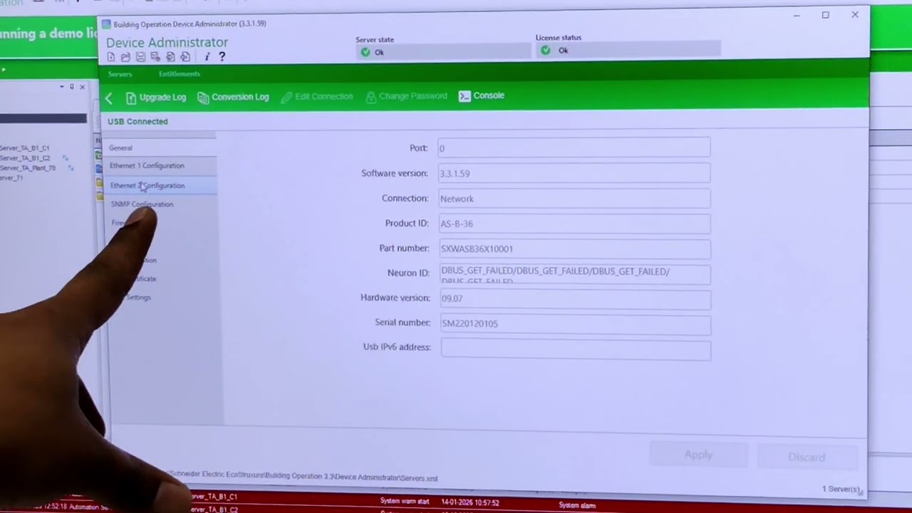 How to add or Configure  ASB-36,ASB-24 and AS-P server in BMS Software (Schneider Electric)