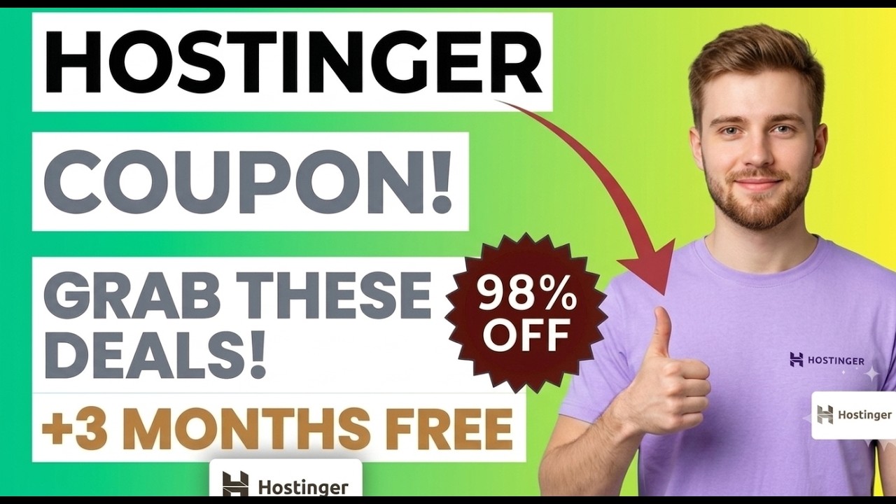 Hostinger Coupon Code | Hostinger 98% Discount | Get the best offer & 3 Extra Months