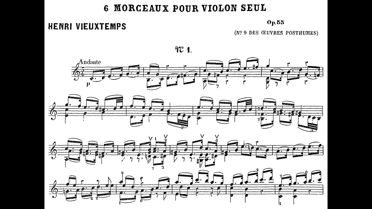 6 Morceaux for Solo Violin, Op.55 By Henri Vieuxtemps (with Score)