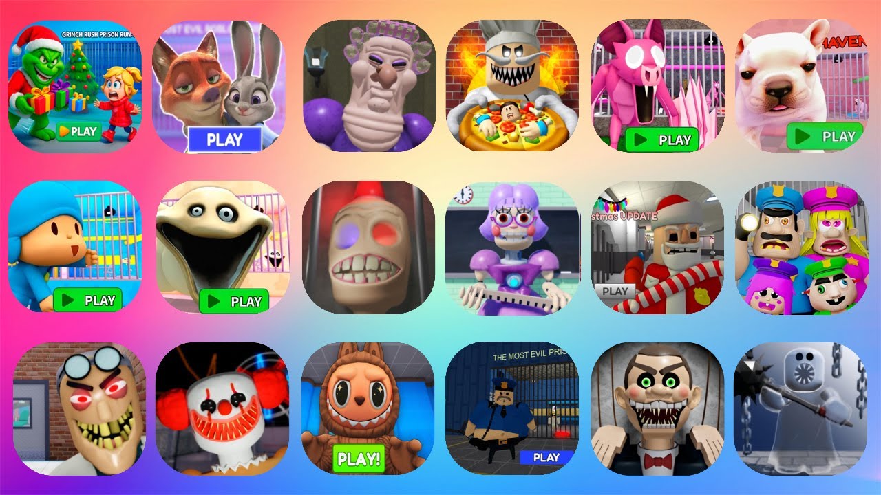 ROBLOX,KPOP DEMON HUNTERS,Baby Bobby Daycare,BARRY'S PRISON RUN,,EPIC SCHOOL,JUDY'S PRISON RUN...