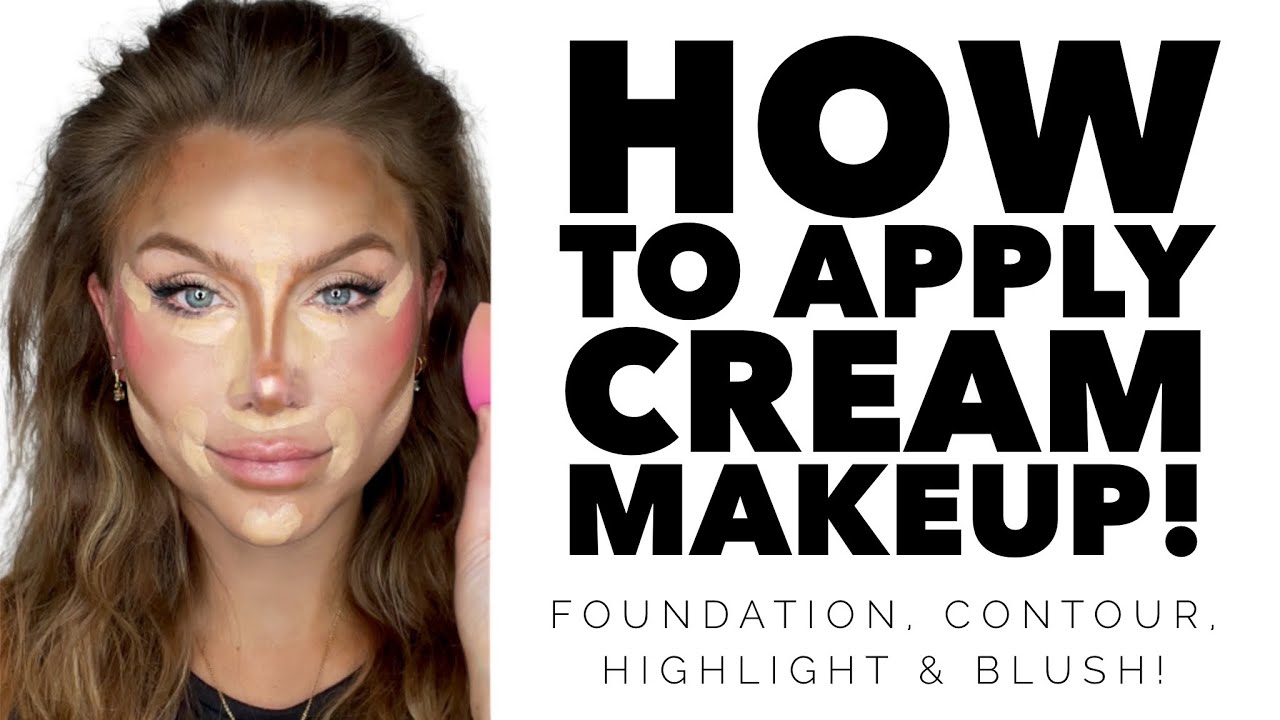 HOW TO APPLY CREAM MAKEUP | Cream Foundation, Contour, Blush and Highlight | Taylor Bee