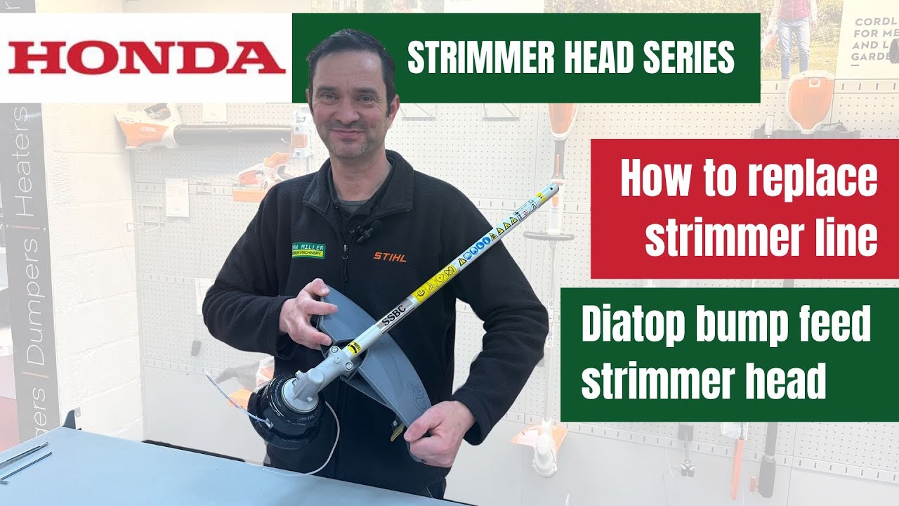 How to change strimmer line in Diatop bump feed strimmer heads - Strimmer head series