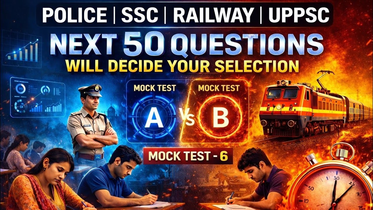 Best GS Class 🔥 Bilingual Mock Practice Class – 6 | Police • SSC • Railway • UPPSC