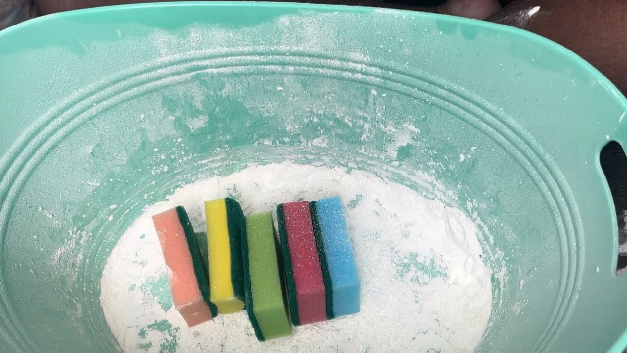 Sponge ASMR - Bulk Powdery Sponge Ripping