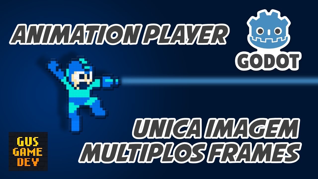 Animação do personagem com uma imagem com diversos frames na Godot 3