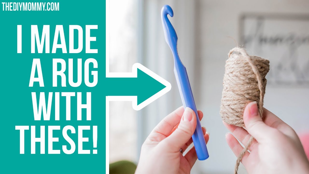 DOLLAR TREE DIY | How to Make a Farmhouse Jute Rug from Dollar Store Twine