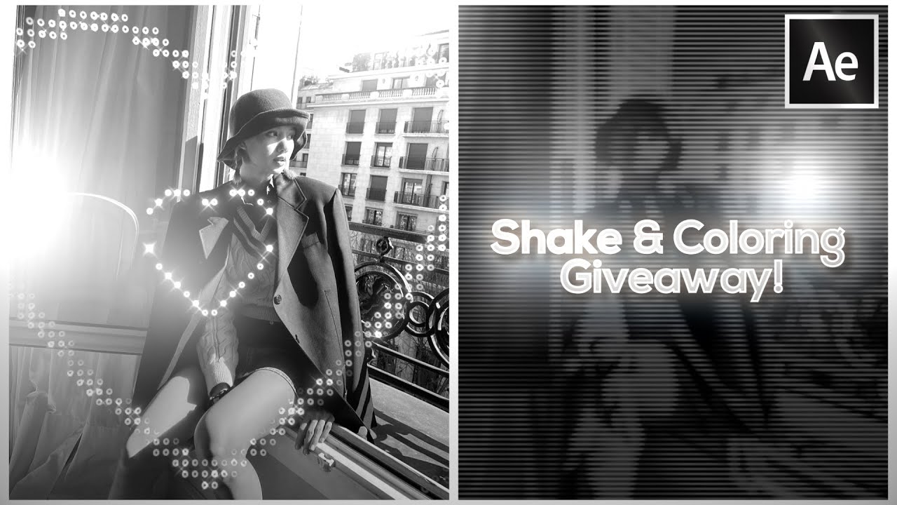 Shake and Coloring giveaway!! || After effects