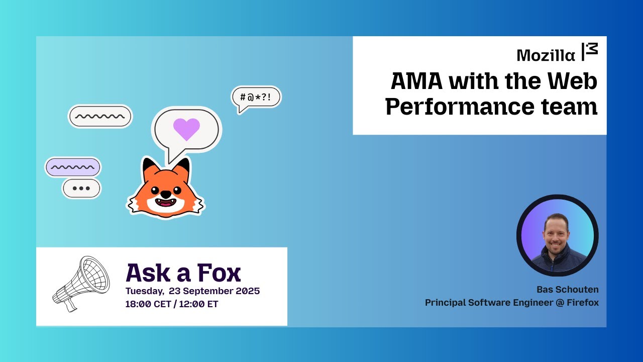 Ask a Fox event - AMA with the Web Performance team