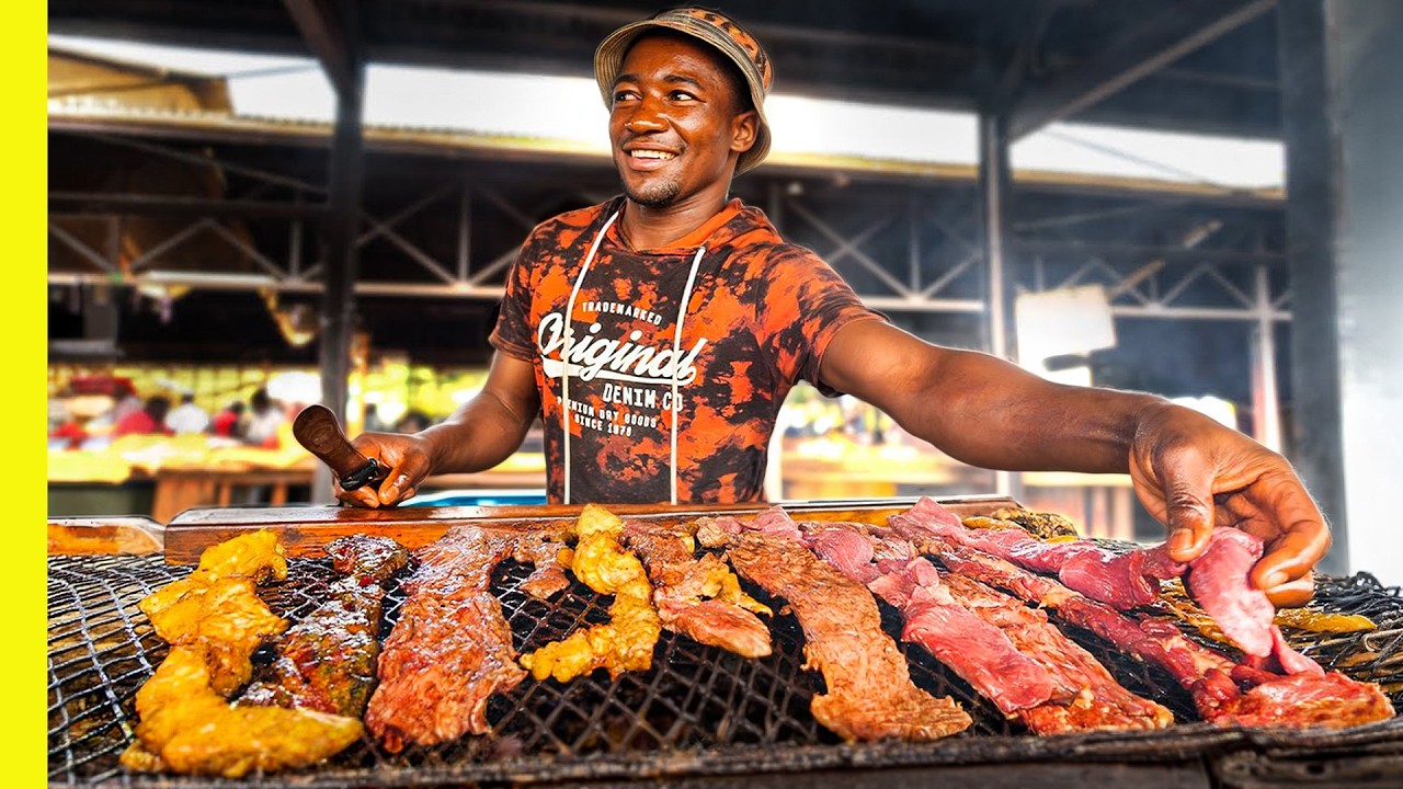 ¡Comida callejera africana en Namibia! Gusanos escandalosos, kapana y carnes exóticas