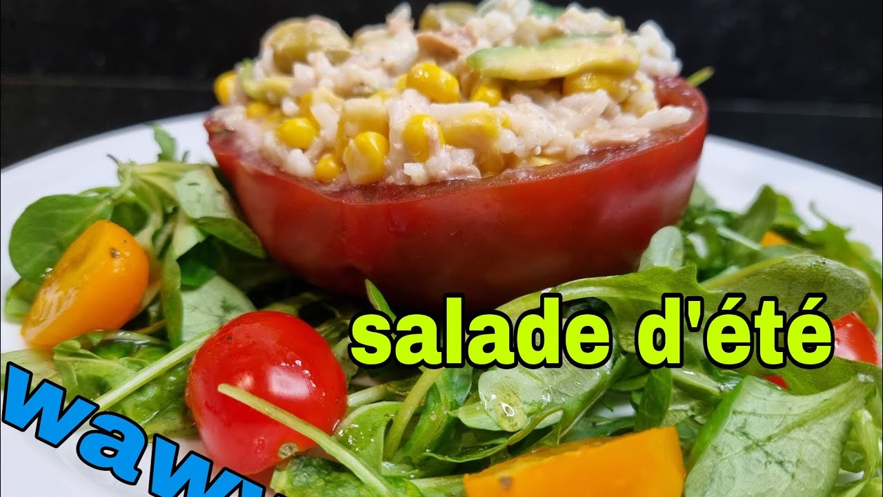 شلاضة الرز اللديدة أكلة كاملة مكمولة بنينة بزاف خفن زربن    salade de riz avocat