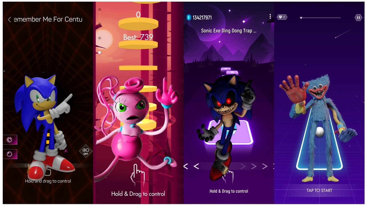 Sonic - Mommy Long Legs - Sonic Exe - Huggy Wuggy | Smash Colour Beat Jumper - Tiles Hop Magic Twist