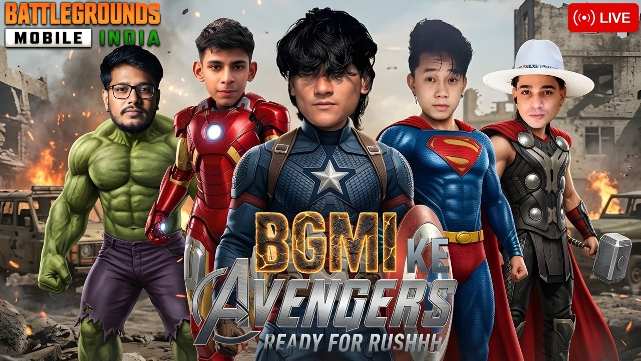 BGMI LIVE | 500 SUBSCRIBERS PAR RP GIVEAWAY | AVENGERS ASSSEMBLE🤫🥷🏻
