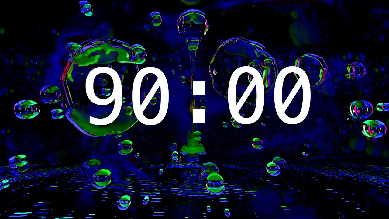 90 Minute Timer | Calming Music | Abstract Spheres 2025