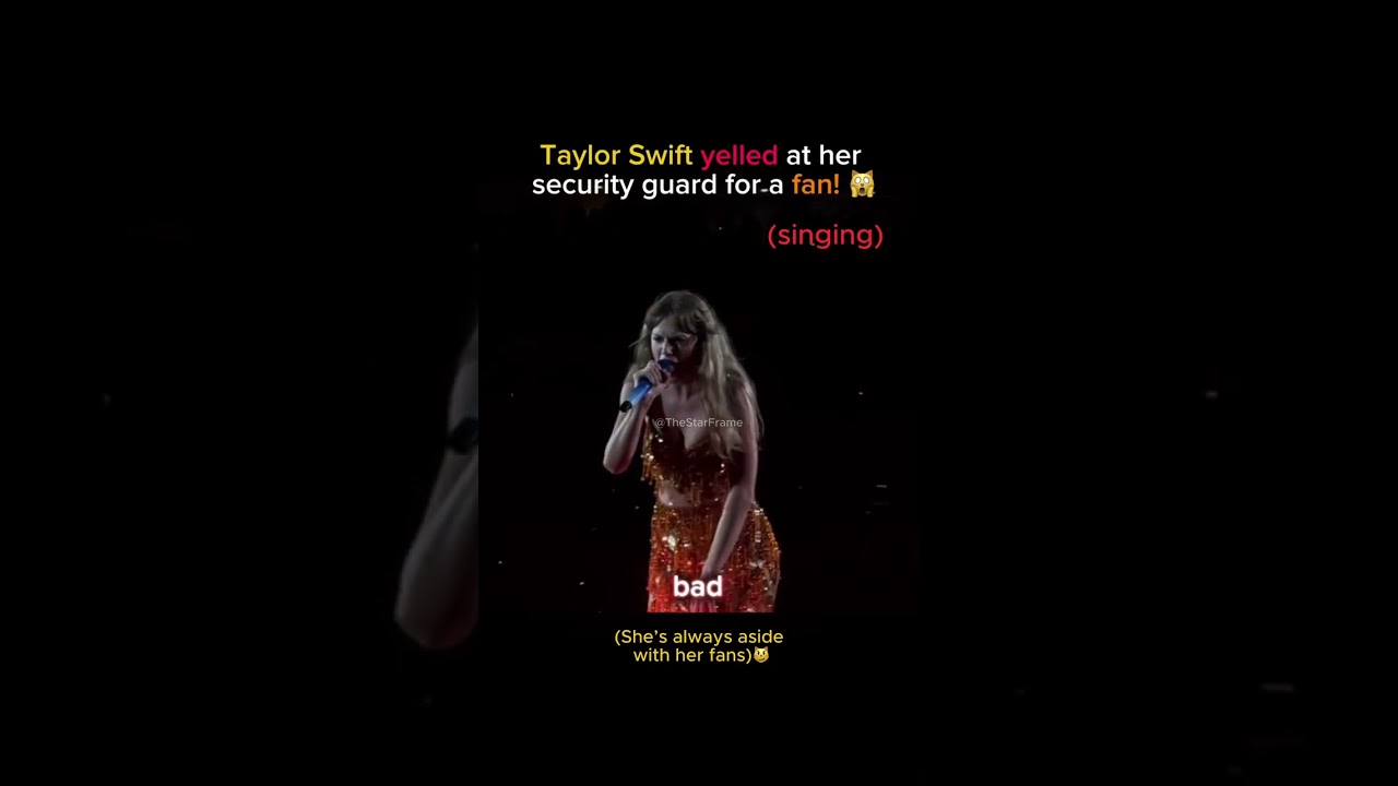 She has bad blood with her security guard! 🤣 #taylorswift #shorts 