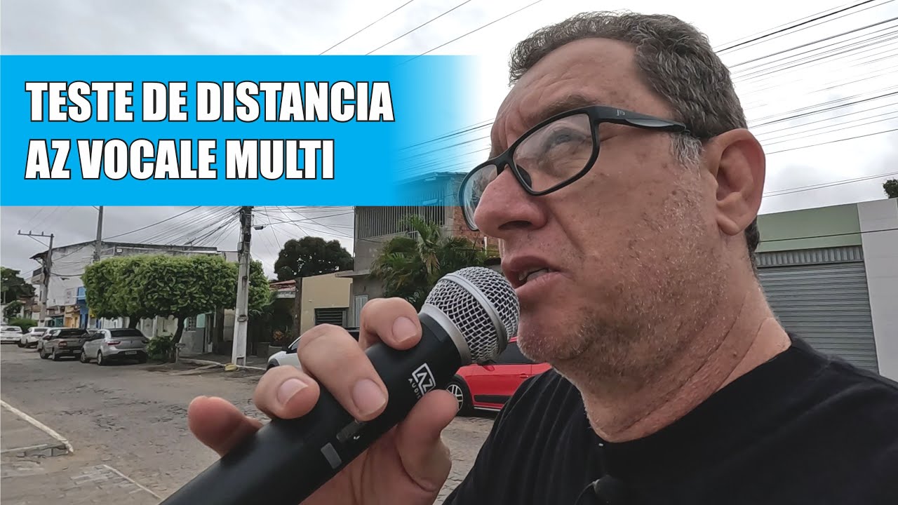 Teste de distancia do Microfone sem fio AZ Vocale Multi