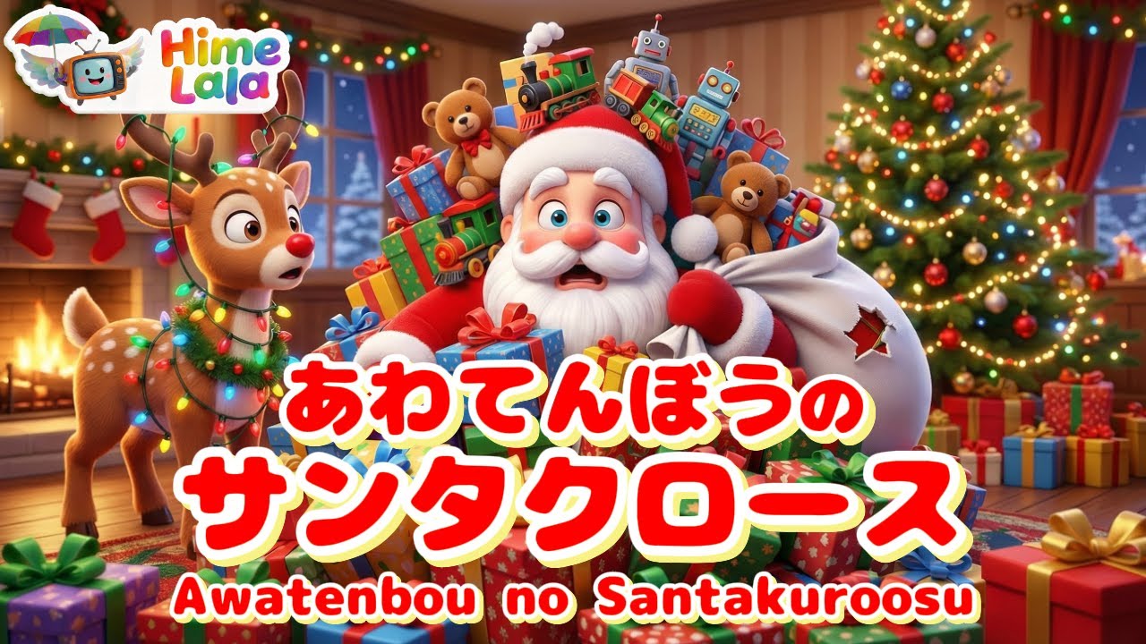 あわてんぼうのサンタクロース｜歌詞付き｜童謡・こどものうた・クリスマスソング｜3Dアニメ（Scatterbrained Santa）