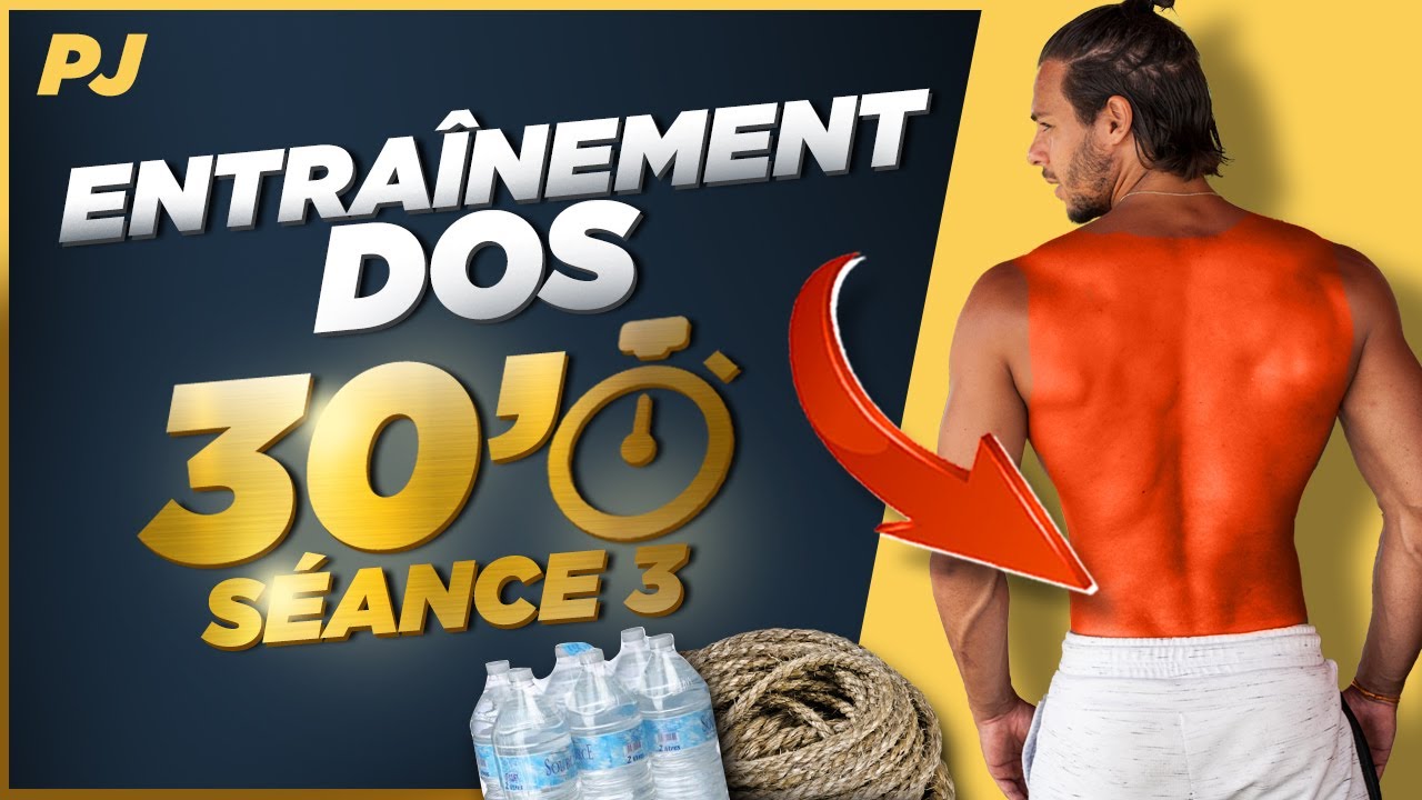 MUSCULATION DOS avec 1 PACK d'EAU 💦 et 1 CORDE 🧶