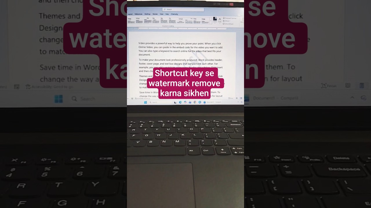 MS word Mein watermark kaise remove Karen shortcut ki se.
